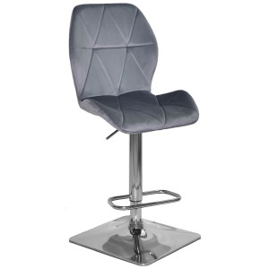 Барний стілець Onder Mebli REMI BAR 4-CH-BASE Сірий UC-901 Оксамит
