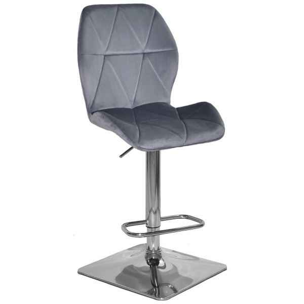 Барний стілець Onder Mebli REMI BAR 4-CH-BASE Сірий UC-901 Оксамит-0
