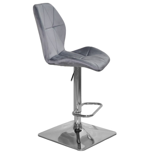 Барний стілець Onder Mebli REMI BAR 4-CH-BASE Сірий UC-901 Оксамит-1