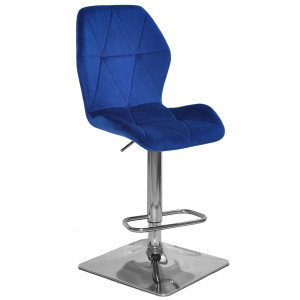 Барний стілець Onder Mebli REMI BAR 4-CH-BASE Синій OR-859 Оксамит