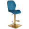 Барний стілець Onder Mebli REMI BAR 4-GD-BASE Бірюза PH-612 Оксамит-0-thumb