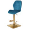 Барний стілець Onder Mebli REMI BAR 4-GD-BASE Бірюза PH-612 Оксамит-1-thumb