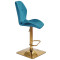 Барний стілець Onder Mebli REMI BAR 4-GD-BASE Бірюза PH-612 Оксамит-2-thumb