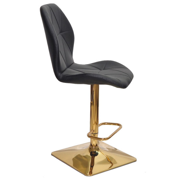 Барний стілець Onder Mebli REMI BAR 4-GD-BASE Чорний Екошкіра-3