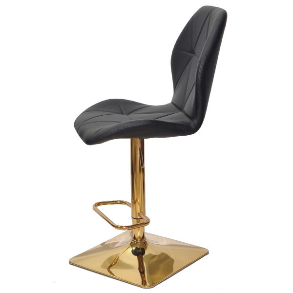 Барний стілець Onder Mebli REMI BAR 4-GD-BASE Чорний Екошкіра-4