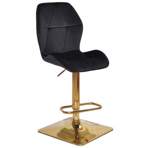 Барний стілець Onder Mebli REMI BAR 4-GD-BASE Чорний UC-904 Оксамит