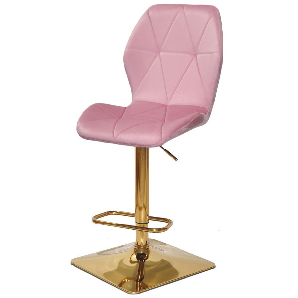 Барний стілець Onder Mebli REMI BAR 4-GD-BASE Фрез UC-906 Оксамит-1