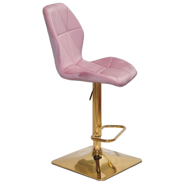 Барний стілець Onder Mebli REMI BAR 4-GD-BASE Фрез UC-906 Оксамит-2