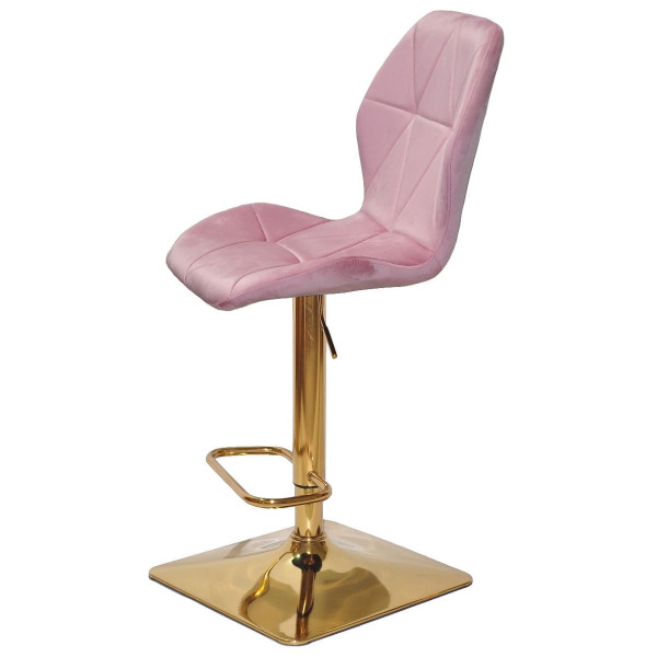 Барний стілець Onder Mebli REMI BAR 4-GD-BASE Фрез UC-906 Оксамит-3