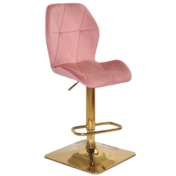 Барний стілець Onder Mebli REMI BAR 4-GD-BASE Фрез PH-603 Оксамит-0