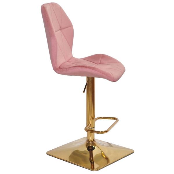 Барний стілець Onder Mebli REMI BAR 4-GD-BASE Фрез PH-603 Оксамит-2