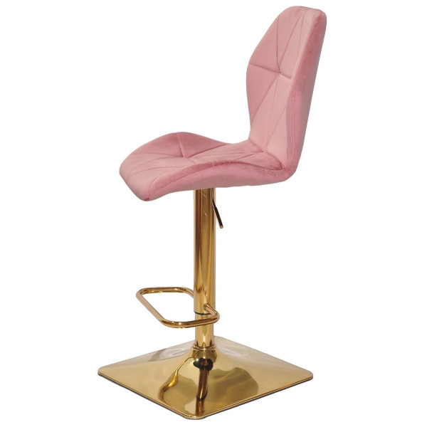 Барний стілець Onder Mebli REMI BAR 4-GD-BASE Фрез PH-603 Оксамит-3