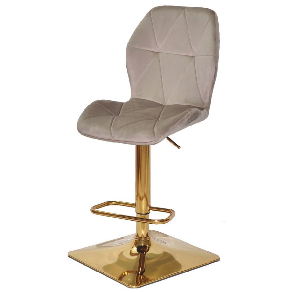 Барний стілець Onder Mebli REMI BAR 4-GD-BASE Кава UC-912 Оксамит-1
