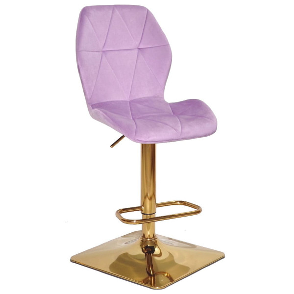 Барний стілець Onder Mebli REMI BAR 4-GD-BASE Ліловий UC-917 Оксамит-0
