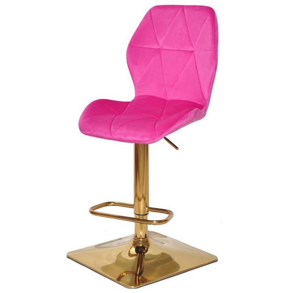 Барний стілець Onder Mebli REMI BAR 4-GD-BASE Малина UC-914 Оксамит-1
