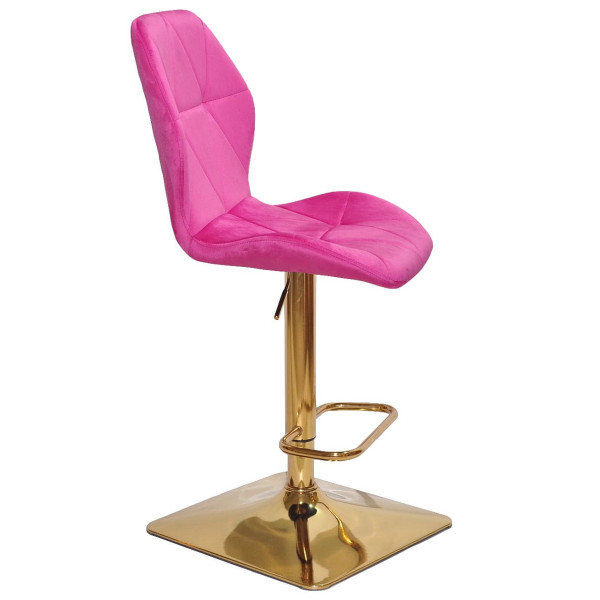 Барний стілець Onder Mebli REMI BAR 4-GD-BASE Малина UC-914 Оксамит-2