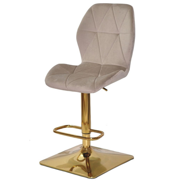 Барний стілець Onder Mebli REMI BAR 4-GD-BASE Мокко PH-610 Оксамит-1