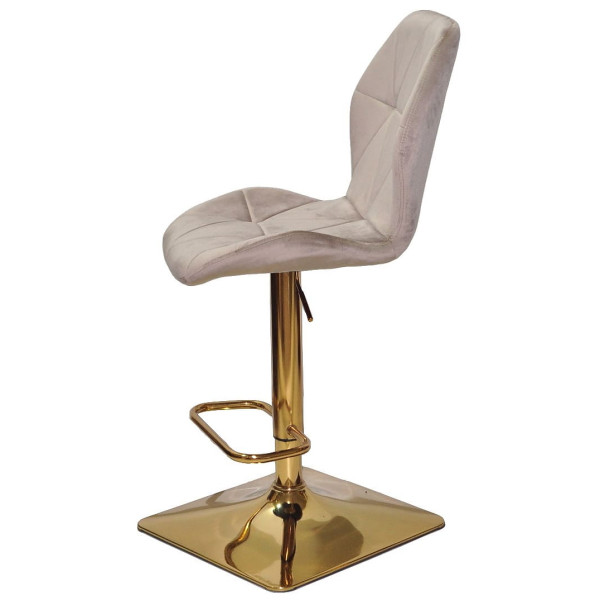 Барний стілець Onder Mebli REMI BAR 4-GD-BASE Мокко PH-610 Оксамит-3