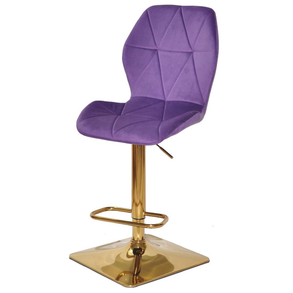 Барний стілець Onder Mebli REMI BAR 4-GD-BASE Пурпур OR-857 Оксамит-1