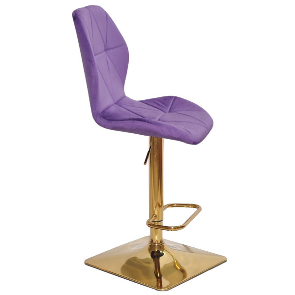 Барний стілець Onder Mebli REMI BAR 4-GD-BASE Пурпур OR-857 Оксамит-2
