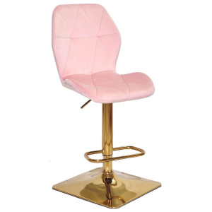 Барный стул Onder Mebli REMI BAR 4-GD-BASE Розовый UC-915 Бархат