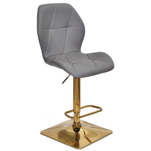 Барний стілець Onder Mebli REMI BAR 4-GD-BASE Сірий 701 Екошкіра