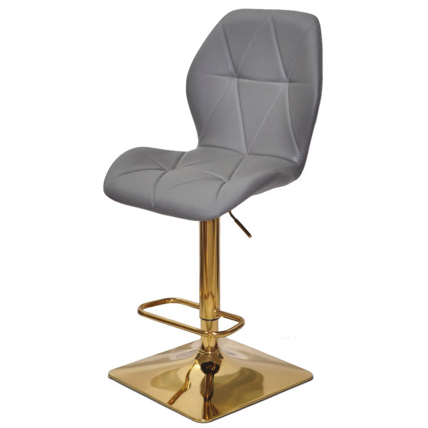 Барний стілець Onder Mebli REMI BAR 4-GD-BASE Сірий 701 Екошкіра-1