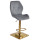 Барний стілець Onder Mebli REMI BAR 4-GD-BASE Сірий OR-852 Оксамит