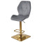 Барний стілець Onder Mebli REMI BAR 4-GD-BASE Сірий OR-852 Оксамит-1-thumb