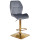 Барний стілець Onder Mebli REMI BAR 4-GD-BASE Сірий UC-901 Оксамит