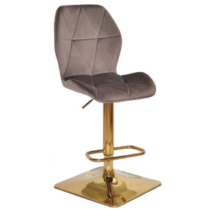 Барный стул Onder Mebli REMI BAR 4-GD-BASE Шоколад UC-908 Бархат