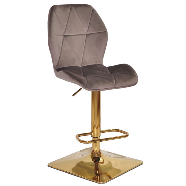 Барный стул Onder Mebli REMI BAR 4-GD-BASE Шоколад UC-908 Бархат-0