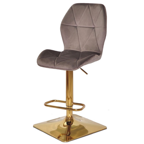 Барный стул Onder Mebli REMI BAR 4-GD-BASE Шоколад UC-908 Бархат-1