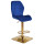 Барний стілець Onder Mebli REMI BAR 4-GD-BASE Синій OR-859 Оксамит