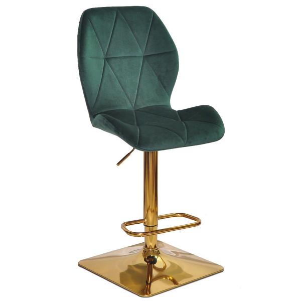 Барний стілець Onder Mebli REMI BAR 4-GD-BASE Зелений OR-853 Оксамит-0