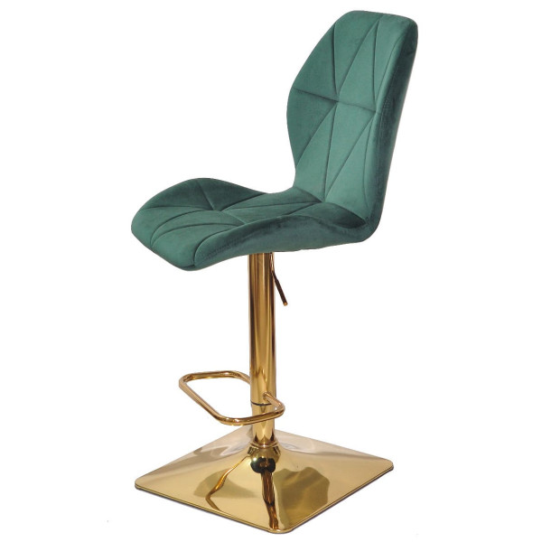 Барний стілець Onder Mebli REMI BAR 4-GD-BASE Зелений OR-853 Оксамит-3