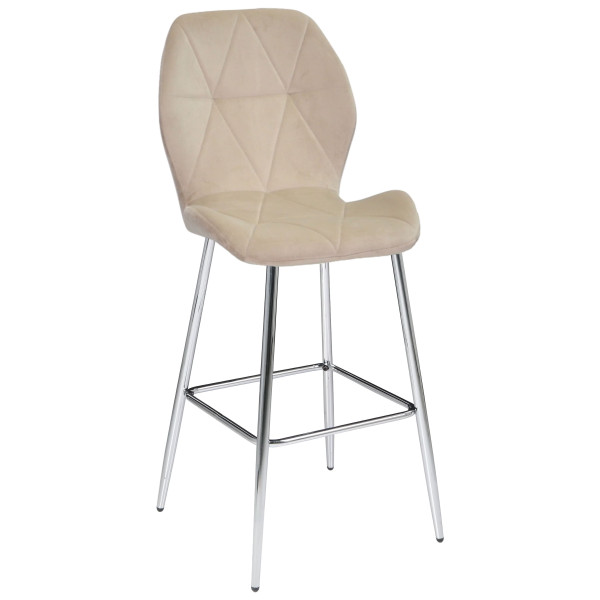 Барний стілець Onder Mebli REMI BAR 75-ML-CH Бежевий OR-851 Оксамит-0