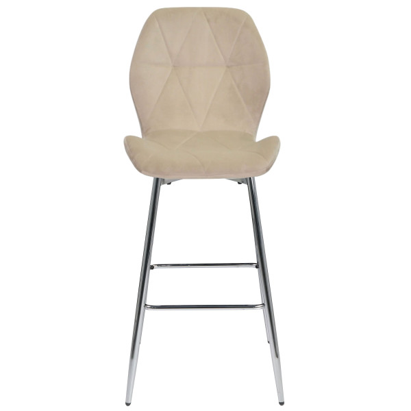 Барний стілець Onder Mebli REMI BAR 75-ML-CH Бежевий OR-851 Оксамит-1