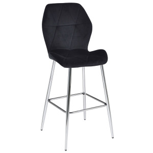 Барный стул Onder Mebli REMI BAR 75-ML-CH Черный OR-854 Бархат