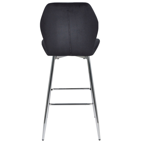 Барний стілець Onder Mebli REMI BAR 75-ML-CH Чорний OR-854 Оксамит-2