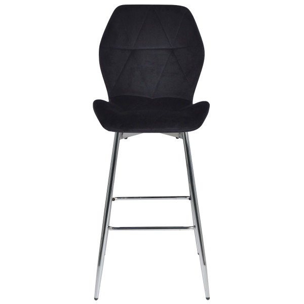Барний стілець Onder Mebli REMI BAR 75-ML-CH Чорний OR-854 Оксамит-1