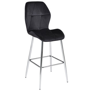 Барний стілець Onder Mebli REMI BAR 75-ML-CH Чорний UC-904 Оксамит