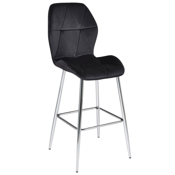 Барний стілець Onder Mebli REMI BAR 75-ML-CH Чорний UC-904 Оксамит-0