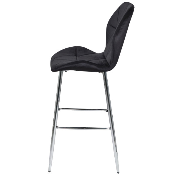 Барний стілець Onder Mebli REMI BAR 75-ML-CH Чорний UC-904 Оксамит-1