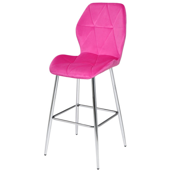 Барний стілець Onder Mebli REMI BAR 75-ML-CH Малина UC-914 Оксамит-1
