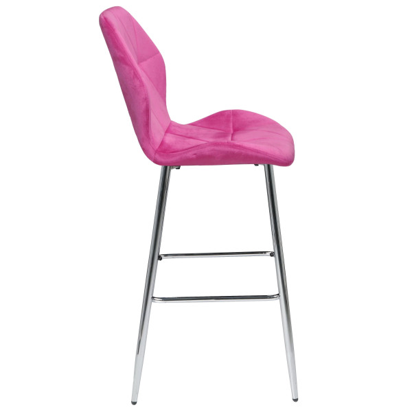 Барний стілець Onder Mebli REMI BAR 75-ML-CH Малина UC-914 Оксамит-2