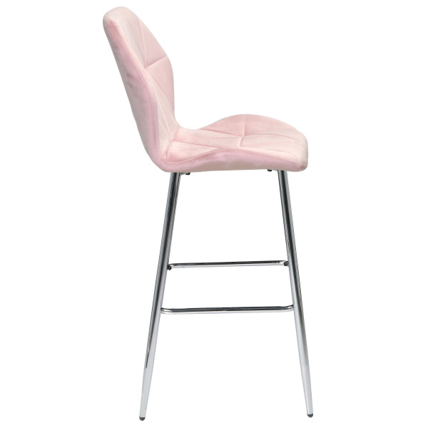 Барний стілець Onder Mebli REMI BAR 75-ML-CH Рожевий UC-915 Оксамит-2