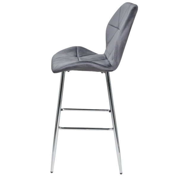 Барний стілець Onder Mebli REMI BAR 75-ML-CH Сірий UC-901 Оксамит-1