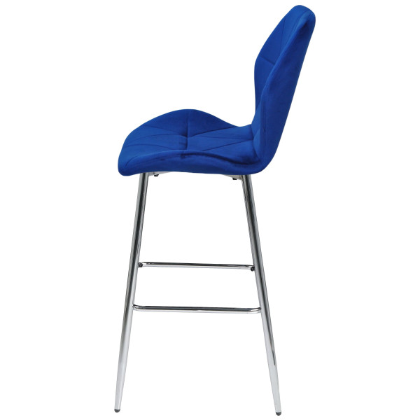 Барный стул Onder Mebli REMI BAR 75-ML-CH Синий OR-859 Бархат-1