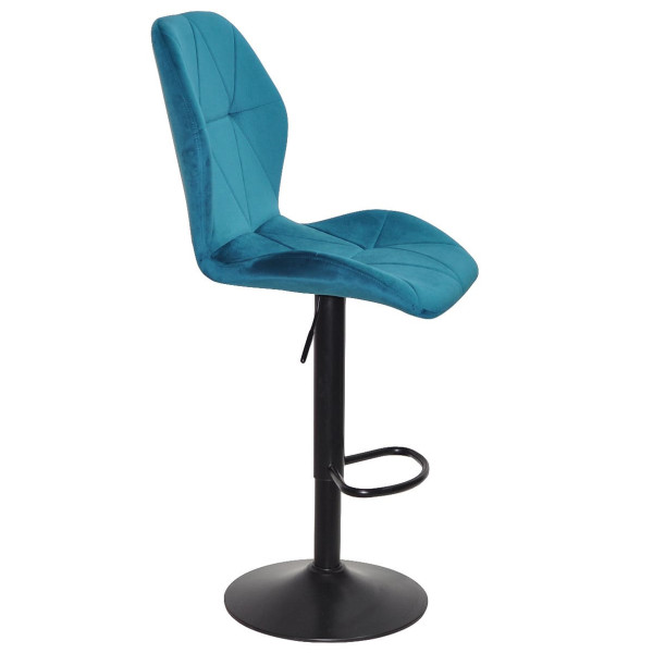 Барный стул Onder Mebli REMI BAR BK-BASE Бирюза PH-612 Бархат-1